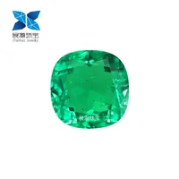 

Zhanhao Jewelry 5A 3EX cushion cut Hydrothermal lab created doublet emerald colombia as natural emerald