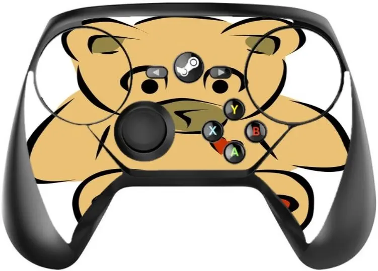 Vinyl Decal Printed Design Teddy Bear with Hearts Steam Controller Vinyl Decal Sticker Skin by Smarter Designs