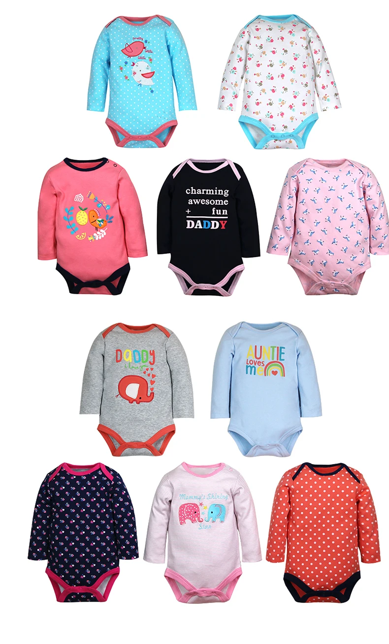 5 Packs Long Sleeve Baby Girls Onesie Buy Baby Girls Onesie,Baby