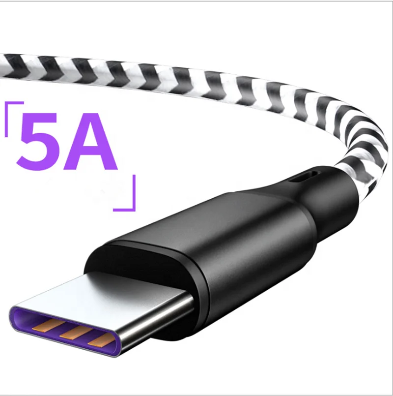 

30% Off Amazon Hot Sale Fast Charging Usb Type c Cable 3.0 USB C Charger Cable for Huawei Xiaomi google phone, Purple, black