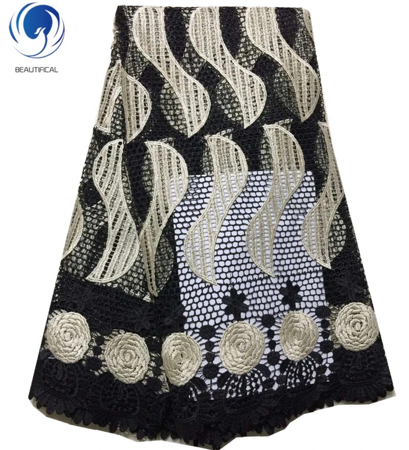 

Beautifical 2019 guipure embroidery lace fabric new cord lace fabric ML2G205, Can be customized