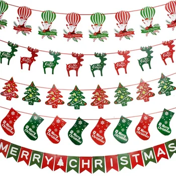 Christmas Ornament Metope Display Window Letter Banner Hang Up