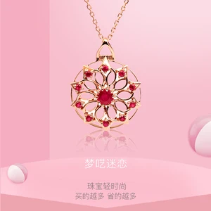 ruby gemstone jewelry necklace pendant