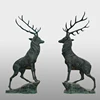 China outdoor life size brass sculpture casting bronze deer statues