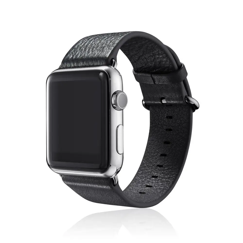 

High-grade PU strap silicone watch accessories Applicable to apple watch leather strap iwatch smart watch with new replacement, Pink;red;blue;orange;green;black