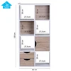 Bookcase Storage Shelf 4 Tier Wood Bookshelf Display Stand 8 Cubes Unit for Home Office Cabinet