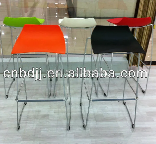 Barato café modernas apilable taburete muebles salon aire libre ... Silla sslon acero plastico mofernas