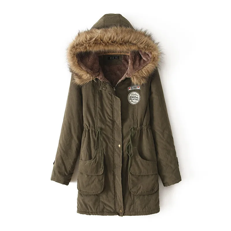 

Winter Women Jacket Long Down Jacket Padded Coat Ladies Slim Hooded Parka New