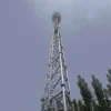 Telecommunication rod galvanized steel 3-leg tubular self-supporting tower