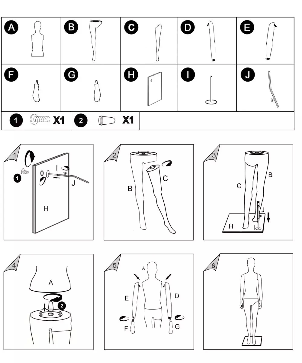 HM02-G Man adjustable mannequin joints flexible mannequin male robot mannequins doll