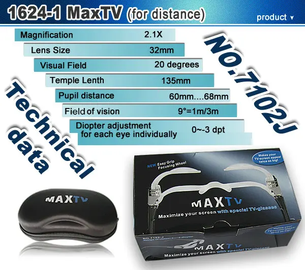 No.7102j Near Low Vision Magnifier Glass Lens For Older People To Watch Tv Magnifying Glass