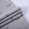 Flower pattern woven custom printed 3d grey 100% cotton jacquard fabric for dress