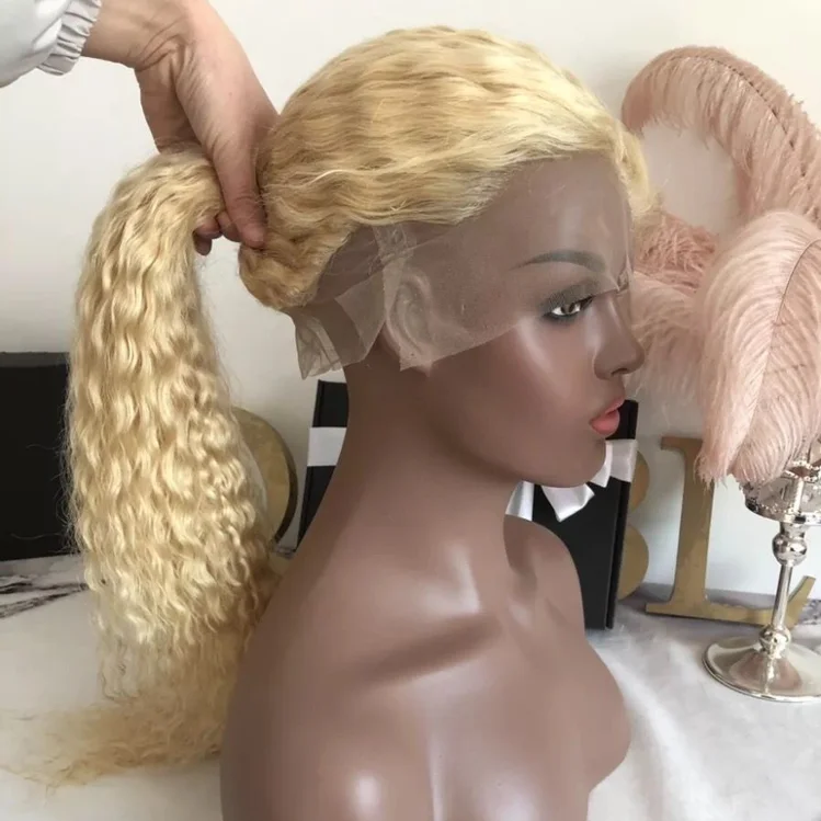 

Baoli Wholesale Cuticle Aligned 613 Virgin Human Blonde Full Lace Wig With Baby Hair 2019 Most Popular