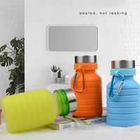

UCHOME 550ML Wholesale Outdoor Collapsible Silicone Squeeze Foldable Sports recyclable Collapsible Water Bottle