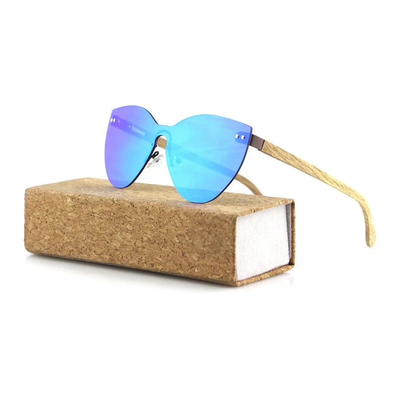 

2019 Plastic Frame Fashion Wood Sunglasses 3 Colors Options For Women UV400