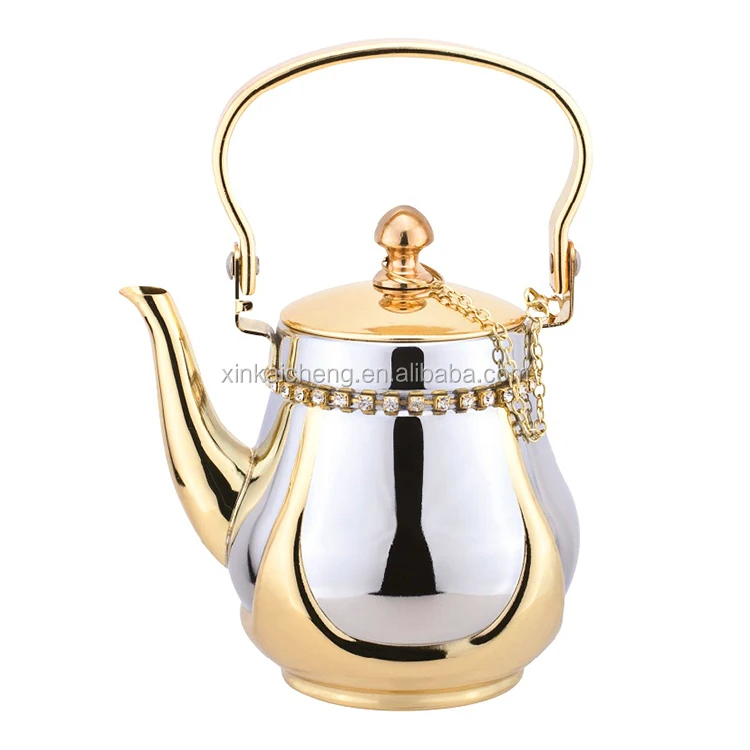 

Hot selling gold colored teapot set non-electric tea kettle 0.8L 1.0L 1.5L stainless steel tea pot, Normal / gold and so on
