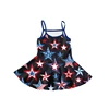 Independence Day Kids Party Dress Clothing Holiday Dress Colourful Star Pattern July 4 Clothes Cotton Clothing Girls