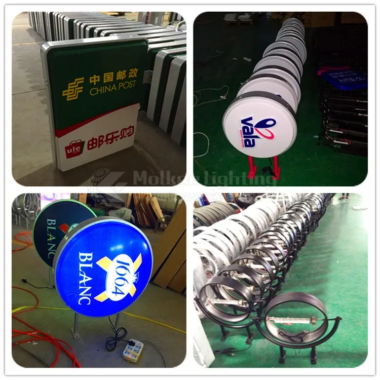 Outdoor Rotating Led Light Sign Rotating Light Box Outdoor Round Led