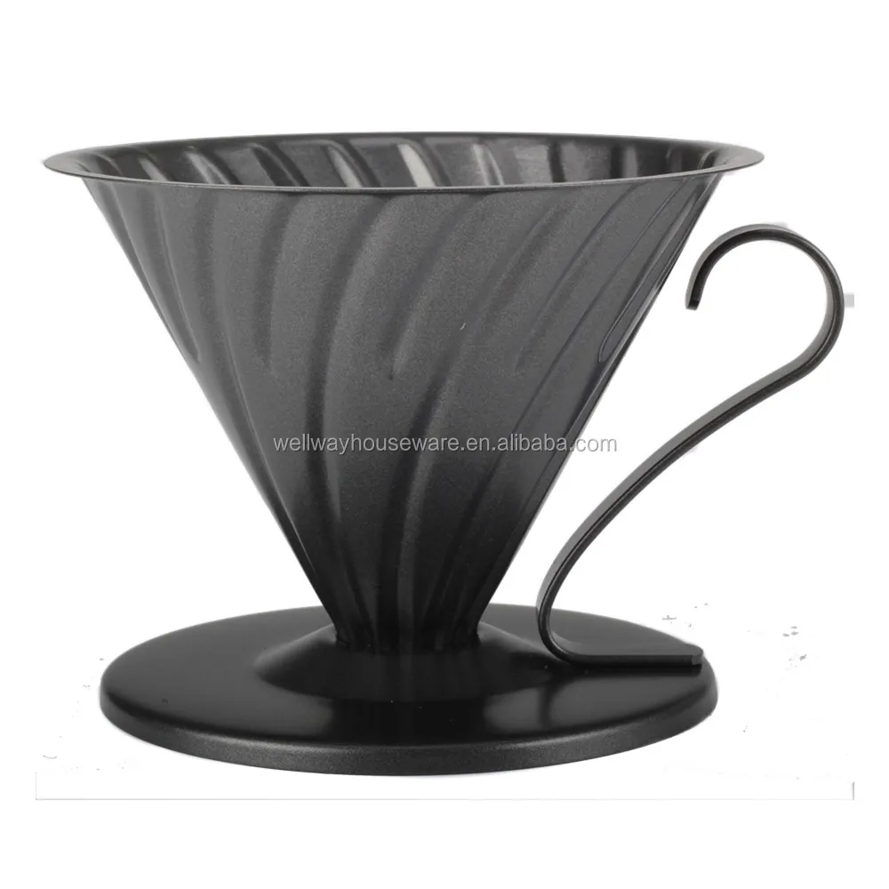 Pour Over Cone Coffee Dripper Permanent Reusable Stainless Steel Pour Over Cone Coffee Dripper Permanent