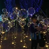 20inch bobo ball transparent clear balloon 3M led String LED Flashing Lights wedding party birthday decoration helium ballon TOY