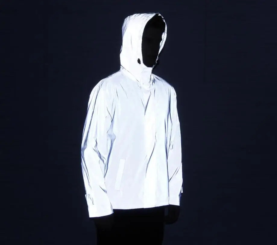 Oemtailor Reflective Hooded Windbreaker Luminous Jacket Unisex Windbreaker - Buy Reflective 