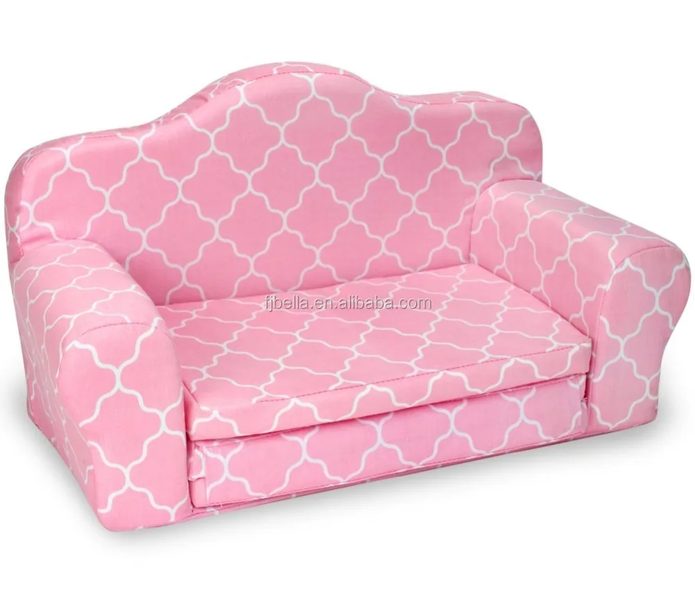 Children S Flip Open Sofa Bed Kids Upholstered Foam Chair Toddler