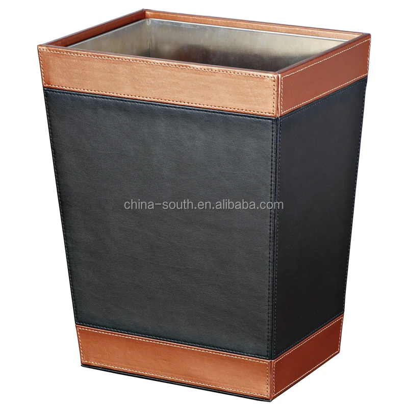 Faux Leather Waste Paper Basket Bin Buy Segregated