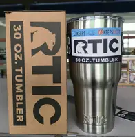 

high quality plain 304 Stainless Steel Insulation Cup 30 OZ tumbler for almost car holders for R TIC Cars Beer Mug