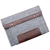 Best Selling New Design Metal Buttons Closure Felt Case with Leather Fold High Quality New Style 10.1 Felt Case Wholesale