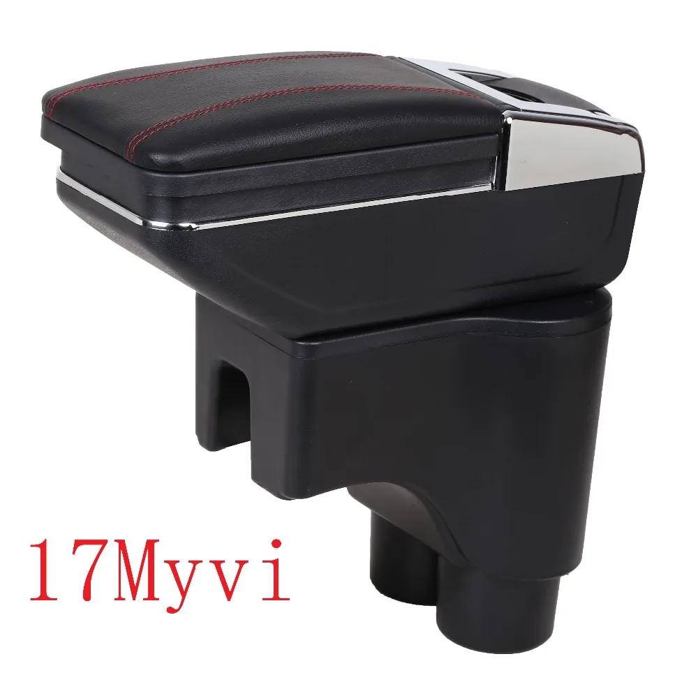 Pu Leather 7 Usb Car Armrest Console Box Carbon For 