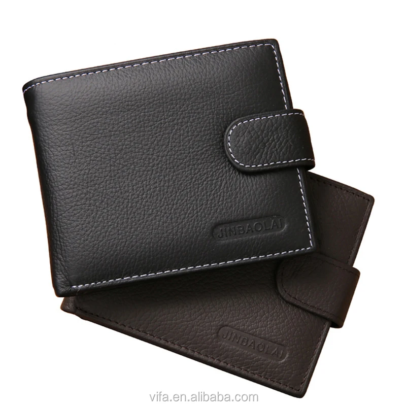 

Durable Genuine Leather Men's Bifold Wallet, Wholesale Mens Wallet, Plain color