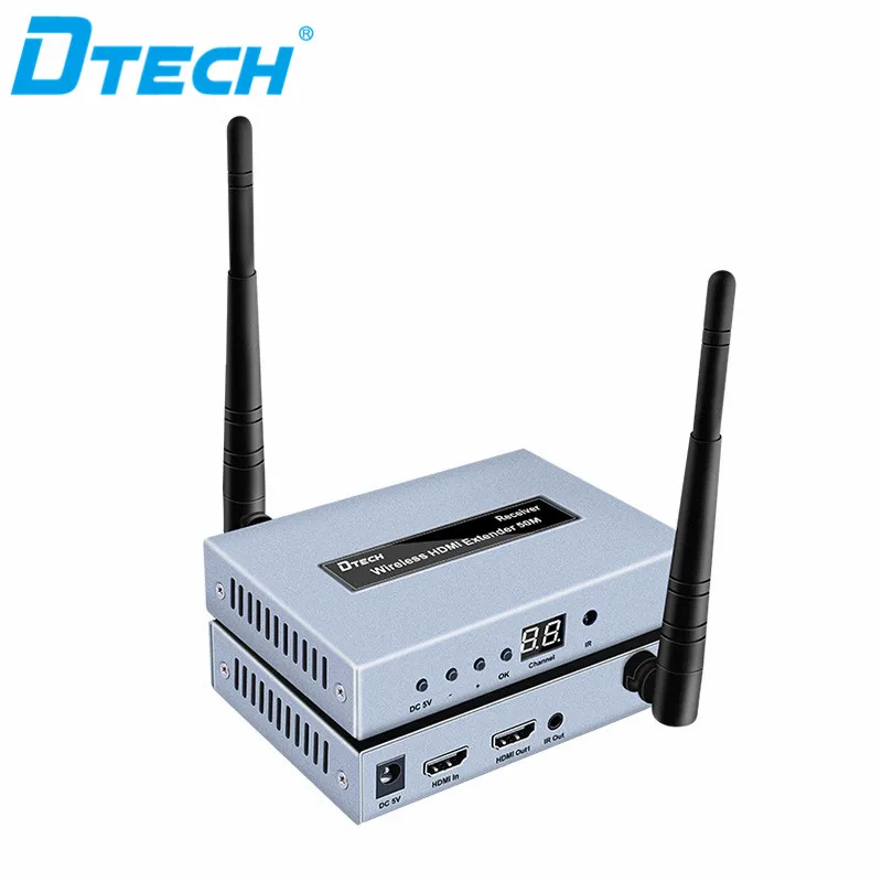 

Dtech OEM/ODM H.264 CCTV Security Camera Wifi TX RX HDMI wireless extender 100m, Grey