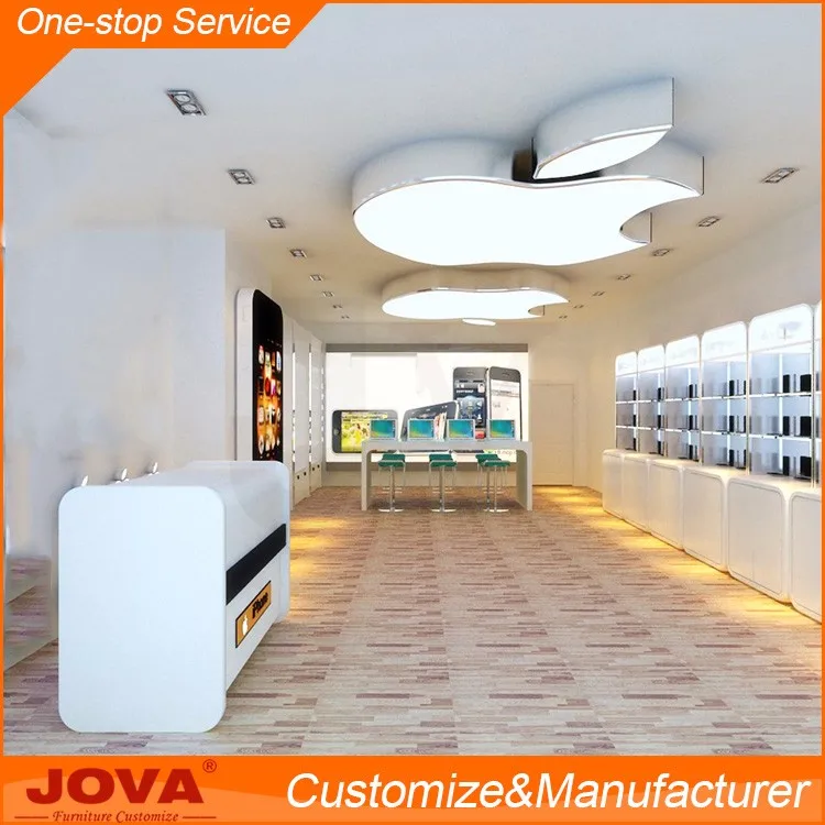 Customized Retail Digital Products Display Showcase Computer Table In ...