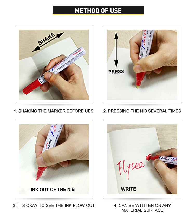 New Products Empty Permanent Oilbased Ink Felt Tip Paint Silver Chalk