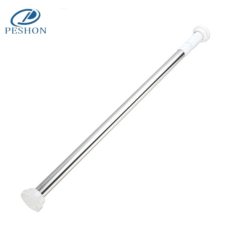 No Drilling Spring Extension Shower Curtain Rod Never Rust With