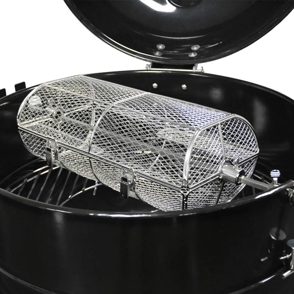 Stainless Steel Grill Rotisserie Spit Rod Barbecue Baking Basket Buy
