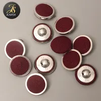 

20mm flat cloth covered buttons with metal rings for coats