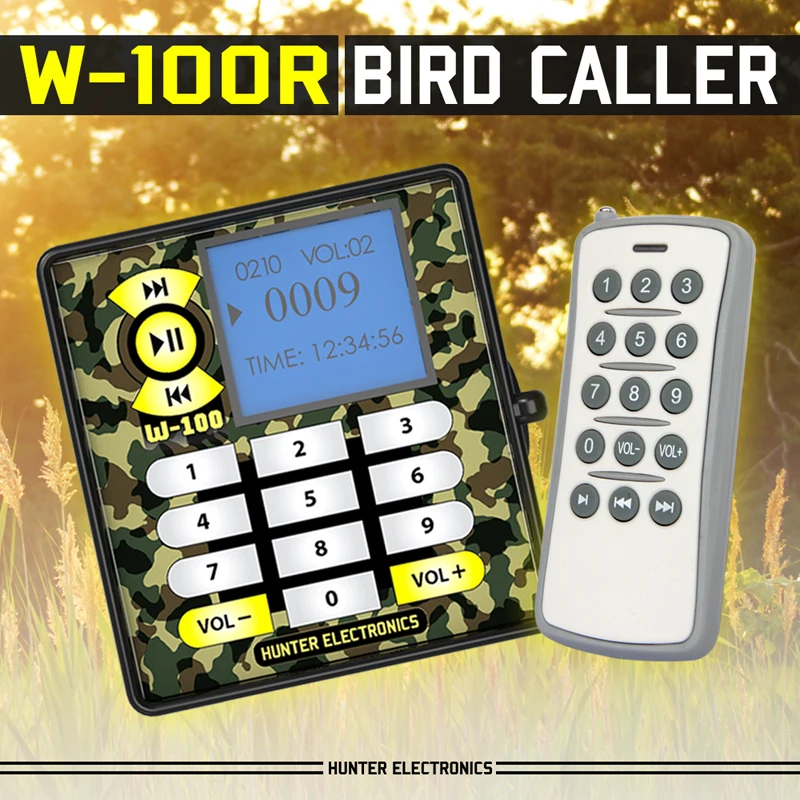 

New Model 2017 Waterproof Mp3 Bird Caller for hunting 100W with 15key remote and timer
