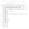 PVC/PP./PA/rubber cushion furniture corner protector Cart collision Angle plastic fenders trolley caster bumper
