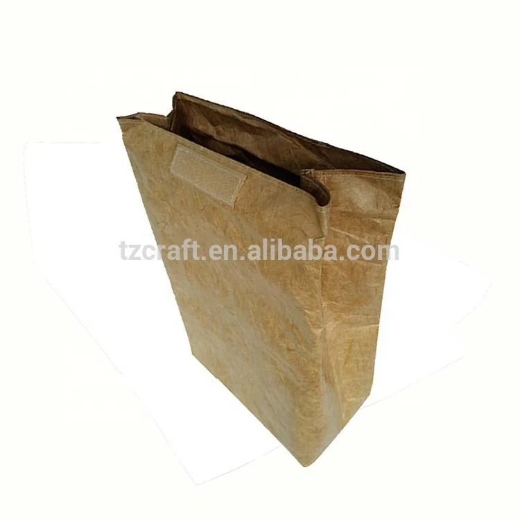 Oem Design Promotional Insulated Cheap Brown Tyvek Paper Lunch Bag