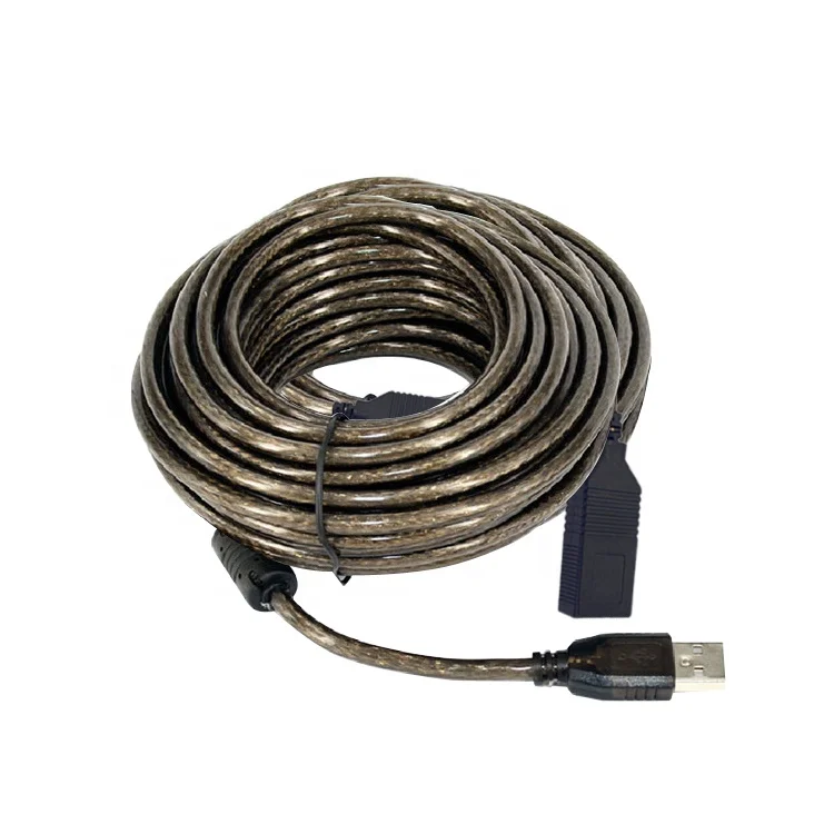 

15M usb extension cable for mobile phone charging, Transparency/black