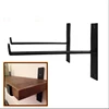 Handcrafted Forged Black Iron Shelf Brackets Industrial Decorative Wall Lip BracketsMetal Floating Shelf