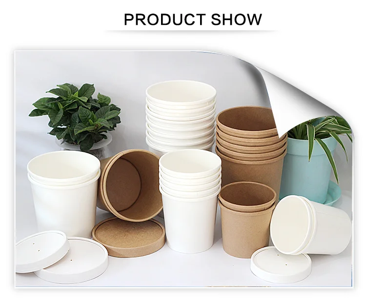 Disposable Noodle Soup Or Salad Paper Cups/bowl - Buy Noodle Paper Cup ...