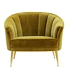 Noble Luxury Gold Velvet Metal Foot Club Chair wooden sofa NO,M35