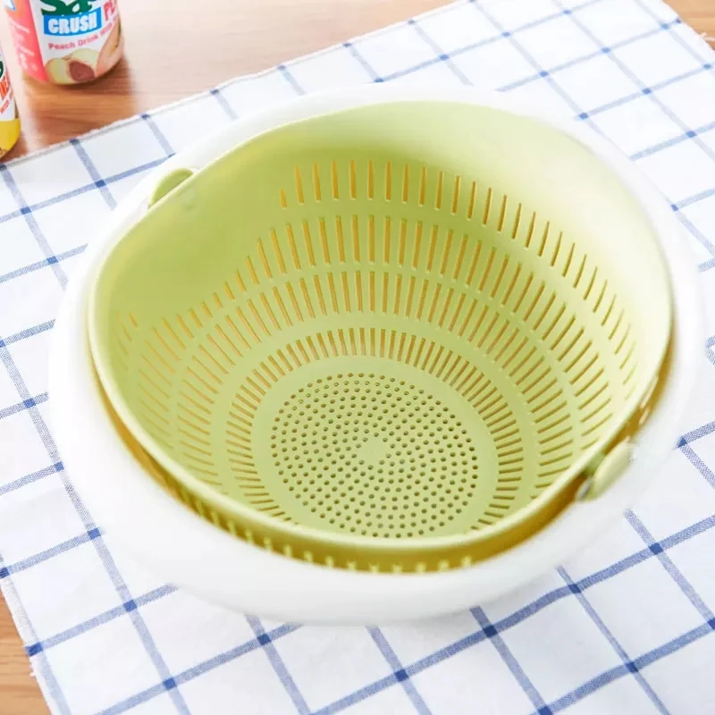 Plastic Basket/washing With Storage /vegetable /double-deck Dish Basket ...