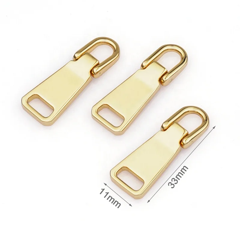 

Hot Selling Blank Zip Pullers Slider, Bag Hardware Custom Metal Zipper pull, Gold Metal Zipper Puller Custom Logo for Handbag