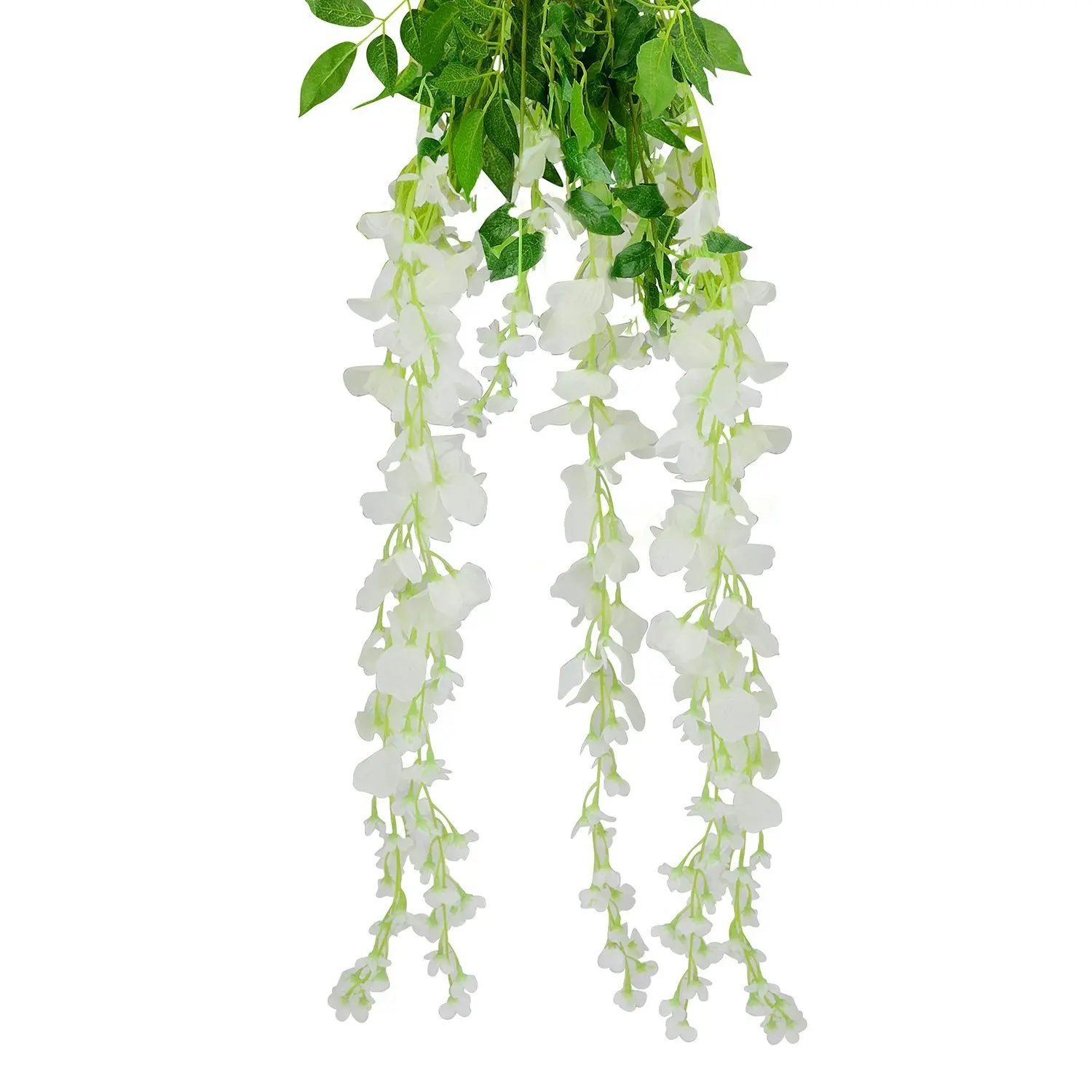 Ttoyouu Set Of 4 Artificial Fake Wisteria Vine Ratta Hanging Ttoyouu Set Of 4 Artificial Fake Wisteria Vine Ratta Hanging Garland Silk Flowers String Home Party