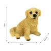 ROOGO resin cheap mini Golden Retriever dog shape home or party accessories craft furnishing articles for children gift
