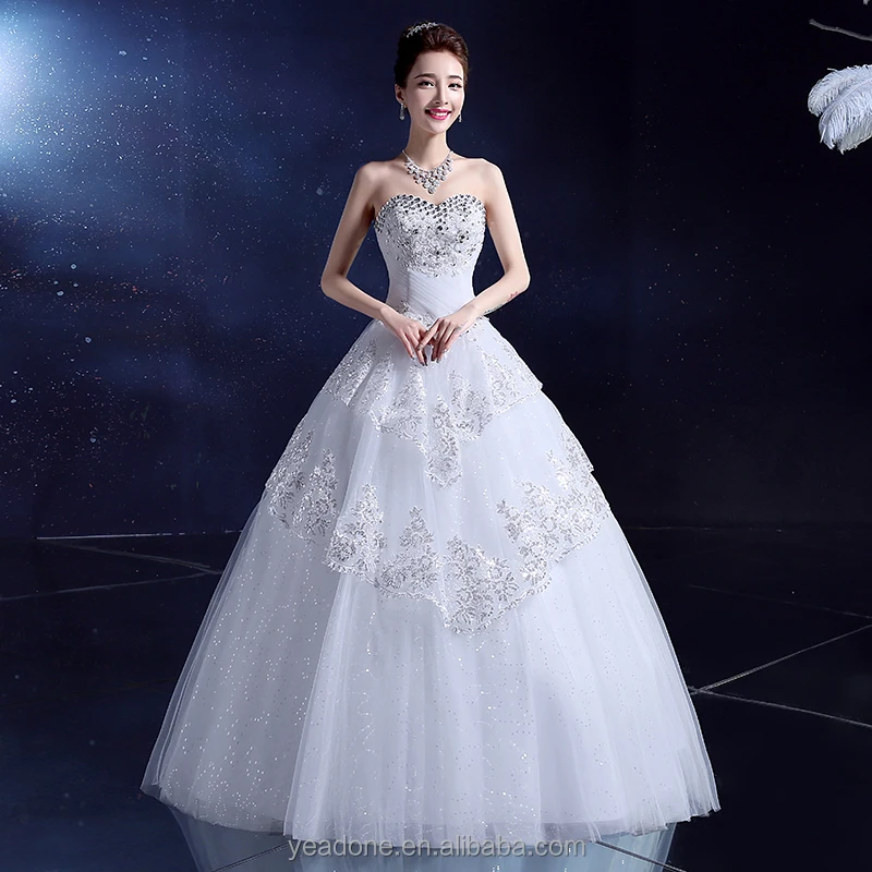 

China Wedding Dress Factory Wholesale Red And White Beaded Bridal Gowns