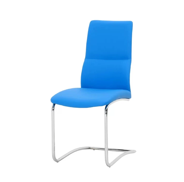 Modern Pu Dining Chairs Stainless Steel Leather Dining ...